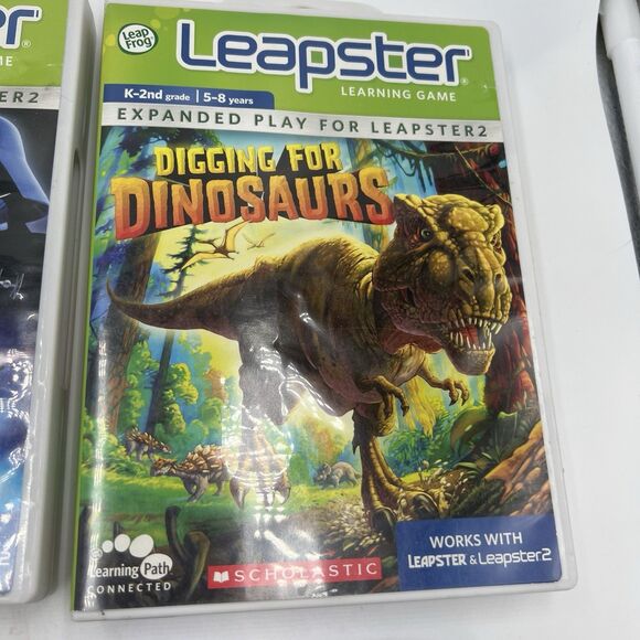 Lot 6 Leapfrog Game Cartridges Leapster cars SpongeBob Batman Star Wars dinosaur - Picture 3 of 10